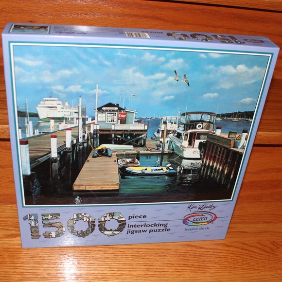 3/$188❤️sealed 1991 Ken Keeley BAYLES DOCK 1500 pcs puzzle Ceaco Cue Bee Playtoy - Picture 1 of 5